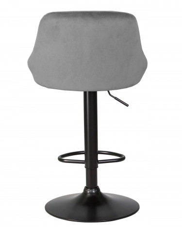 Стул барный DOBRIN DOBRIN LOGAN BLACK Серый велюр MJ9-75