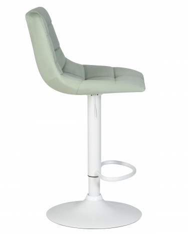 Стул барный DOBRIN DOBRIN TAILOR WHITE Пудрово-мятный велюр MJ9-87