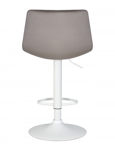 Стул барный DOBRIN DOBRIN TAILOR WHITE Серый велюр MJ9-75