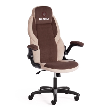 Кресло офисное Tetchair BAZUKA флок , коричневый/бежевый/коричневый перфорированный, 6/7/6/06