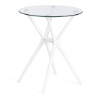 Стол Tetchair PARNAVAZ mod. 29 пластик/стекло, 60 x 60 x 70,5 см, White белый 11954