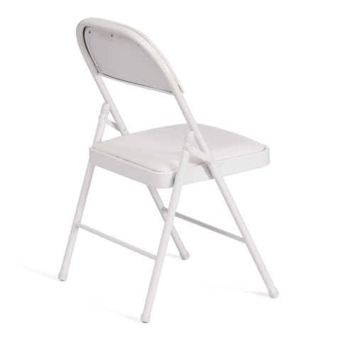 Стул складной Tetchair FOLDER mod. 3022G каркас металл, сиденье/спинка экокожа, 46.5 х 47.5 х 79 см, white белый / white белый