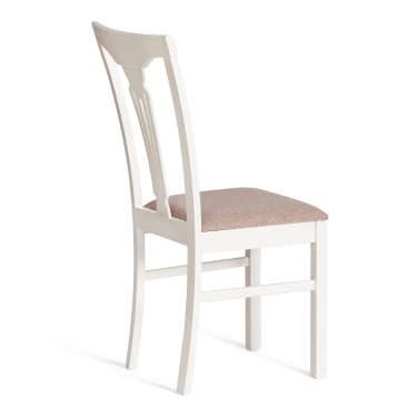 Стул Tetchair Гермес/ Hermes дерево гевея, 43х49х94см, Ivory white, ткань серая TM-164