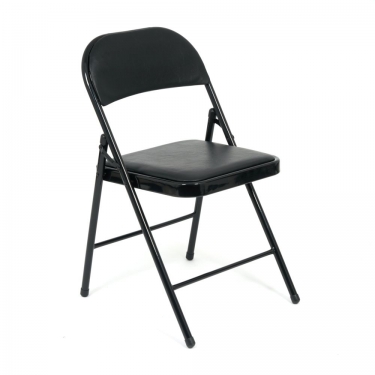 Стул складной Tetchair FOLDER mod. 032 / 1 шт. в упаковке каркас металл, сиденье/спинка экокожа, 415176см, черный