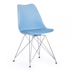 Стул Tetchair TULIP IRON CHAIR mod.EC-123 / 1 шт. в упаковке металл/пластик, 54,54883,5см, голубой