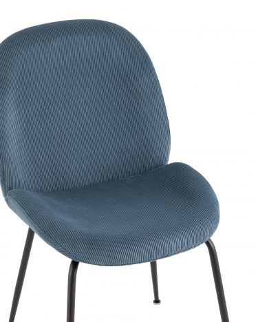 Стул Stool Group Beetle велюр Голубой