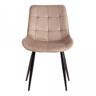 Стул Tetchair ABRUZZO mod. 8060 металл/вельвет, 52 х 63 х 85 см, бежевый HLR 8/черный