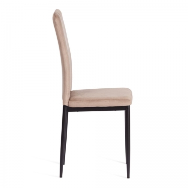 Стул Tetchair VERTER mod. 37-1 металл, вельвет, 47,8 х 41,5 х 97 см, Beige бежевый HLR8 / черный