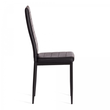 Стул Tetchair Easy mod. 24-1 металл, экокожа, 49 х 41 х 98 см, Black Черный / Black Черный