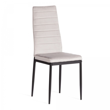 Стул Tetchair Easy mod. 24-1 металл, вельвет, 49 х 41 х 98 см, Light grey светло-серый HLR14 / черный