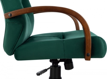 Кресло руководителя Бюрократ Бюрократ T-9928WALNUT Fabric зеленый Italia Green