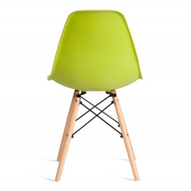 Стул Tetchair CINDY EAMES mod. 1801 дерево бук/металл/сиденье пластик, 45x51x82 см, Olive оливковый