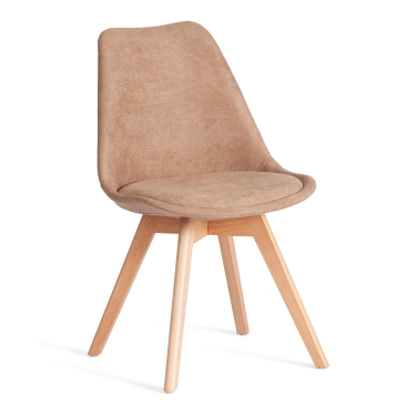 Стул Tetchair TULIP SOFT mod. 053V дерево/пластик/ткань, 49,5 x 54,5 x 84 см, Бежевый Beige LY1701-4