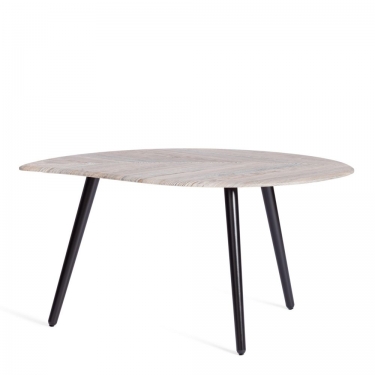 Журнальный стол Tetchair RIMMINI мдф, 77х78х50,4 см, скания темный/черный