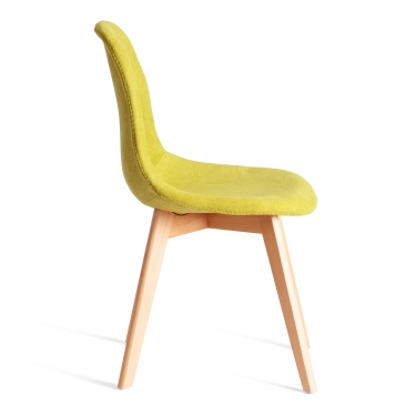 Стул Tetchair CINDY SOFT mod. C1021F1-1 фактурный велюр/дерево бук, 55 х 48 х 83 см, Светло-зеленый LY1701-8 / натуральный