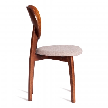 Стул Tetchair DIAMANTE мягкое сидение бук, 42x42x85см, коричневый, ткань wool caramel, бежевый