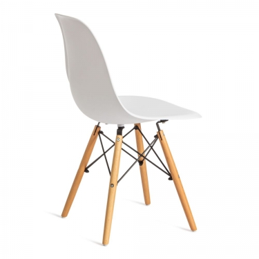 Стул Tetchair CINDY EAMES mod. 001 / 1 шт. в упаковке дерево бук/металл/сиденье пластик, 51x46x82.5см, white белый