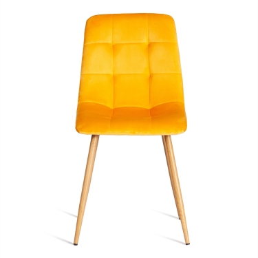 Стул Tetchair CHILLY mod. 7094-1 вельвет/металл, 44,5х52,5х86 см, yellow желтый HLR41 / натуральный