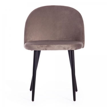Стул Tetchair MELODY mod. 4997 / 1 шт. в упаковке металл/вельвет, 52х49х78см, серо-бежевый/черные ножки