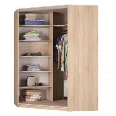 Шкаф-купе Аларти YA-198х1400-718-1ДСС-Белый-D6D5
