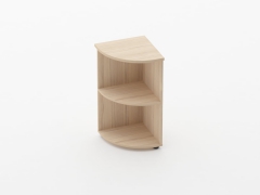 Стеллаж угловой низкий Персона Грата Glassy 6.08.20 Бук светлый