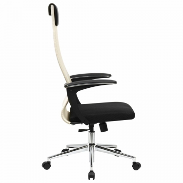 Кресло руководителя BRABIX BRABIX PREMIUM Ultimate EX-801 хром Черное/бежевое