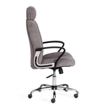 Кресло Tetchair OXFORD хром флок , серый, 29