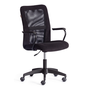 Кресло Tetchair STAFF флок/ткань, черный, 35/W-11