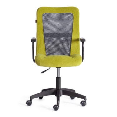Кресло Tetchair STAFF флок/ткань, олива/серый, 23/W-12