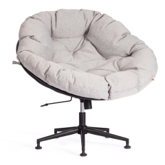 Кресло Tetchair CLOUDE рогожка/металл, 97х98х90-96см, серо-бежевый, 3M 16/2