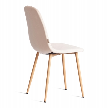 Стул Tetchair BREEZE mod. JSC-58 Велюр/металл , 44 х 53 х 86 см, Creamy кремовый HLR 5 / натуральный