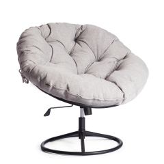 Кресло Tetchair CLOUDE HOME рогожка/металл, 97х98х90-96см, серо-бежевый, 3M 16/2