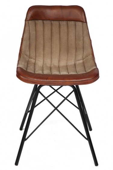 Стул Tetchair Secret De Maison GETS mod. M-14529 металл/кожа буйвола/ткань хлопок, 78х45х51см, коричневый, ткань винтаж