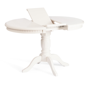 Стол Tetchair STEFANO круглый бук, мдф, D90+30x77см, Ivory white