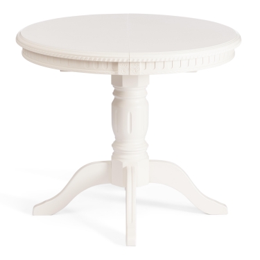 Стол Tetchair STEFANO круглый бук, мдф, D90+30x77см, Ivory white