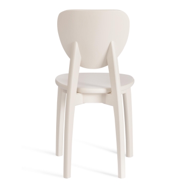 Стул Tetchair DIAMANTE жесткое сидение бук, 42 х 42 х 85 см, ivory white