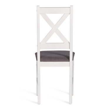 Стул Tetchair CROSSMAN комплект NEW, Многослойный березовый шпон, 41х40х100 см, white/велюр темно-серый