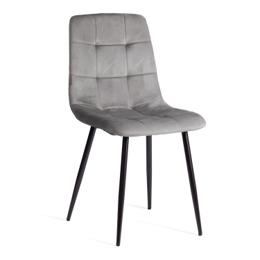 Стул Tetchair CHILLY mod. JSC-220 Велюр/металл , 44,5х52,5х88 см, Dark grey темно-серый HLR24 / черный