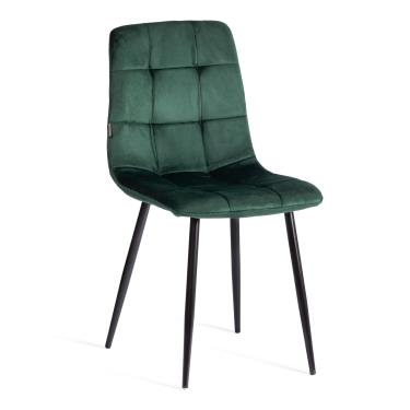 Стул Tetchair CHILLY mod. JSC-220 Велюр/металл , 44,5х52,5х88 см, dark green темно-зеленый HLR57 / черный