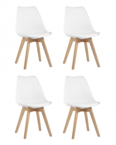 Комплект из четырех стульев Stool Group FRANKFURT белый 4 шт. комплект