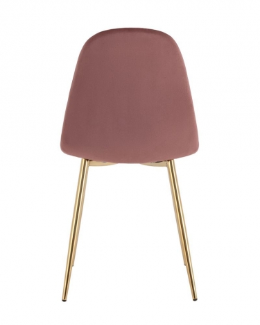 Комплект из двух стульев Stool Group Валенсия SN велюр пыльно-розовый золотые ножки 2 шт