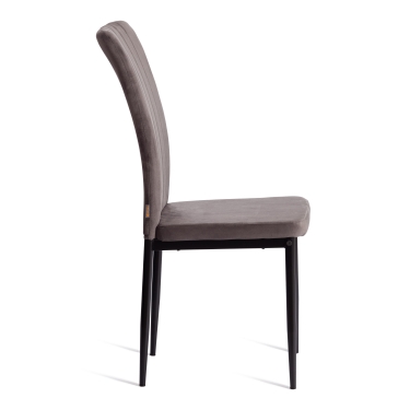 Стул Tetchair VERTER mod. BC577-DC металл, флок, 41 х 52 х 95 см, Dark grey темно-серый HLR24 / черный