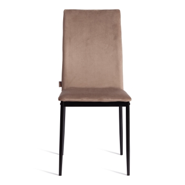 Стул Tetchair CAPRI mod. BC565-DC металл, флок, 43 х 53 х 92 см, Beige бежевый HLR8 / черный