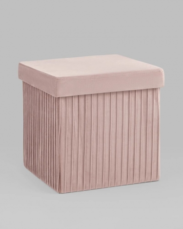Пуф складной с ящиком Stool Group Store Square Пыльно-розовый