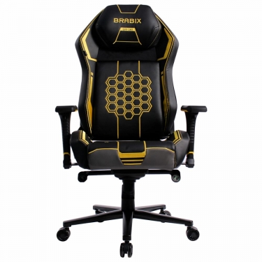 Геймерское кресло BRABIX BRABIX PREMIUM Tanos GM-180 черное/желтое