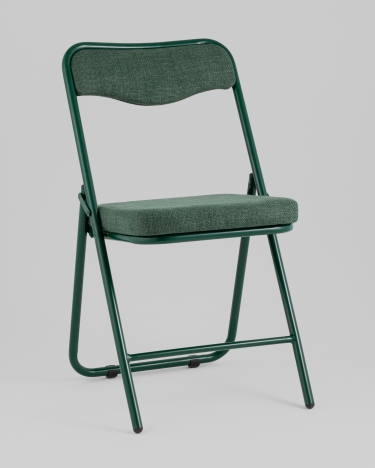 Стул складной мягкий Stool Group Джонни рогожка зеленая каркас зеленый