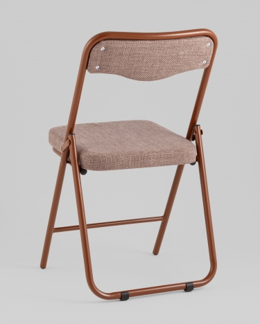 Стул складной мягкий Stool Group Джонни рогожка капучино каркас капучино