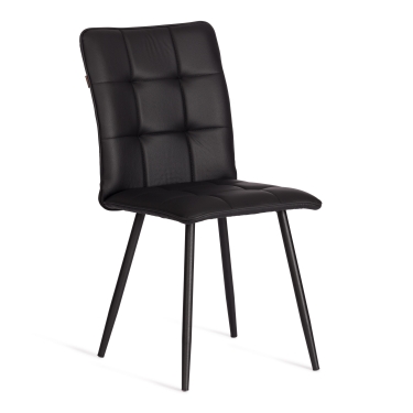 Стул обеденный Tetchair Bari LT, экокожа, черная, 41х55х89 см