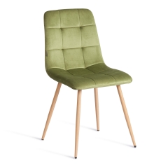 Стул Tetchair CHILLY mod. JSC-220 Велюр/металл , 44,5х52,5х88 см, Green зеленый HLR54 / натуральный