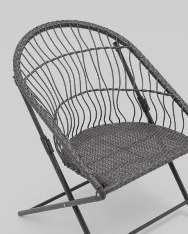 Комплект складной мебели для сада Stool Group Soley темно-серый